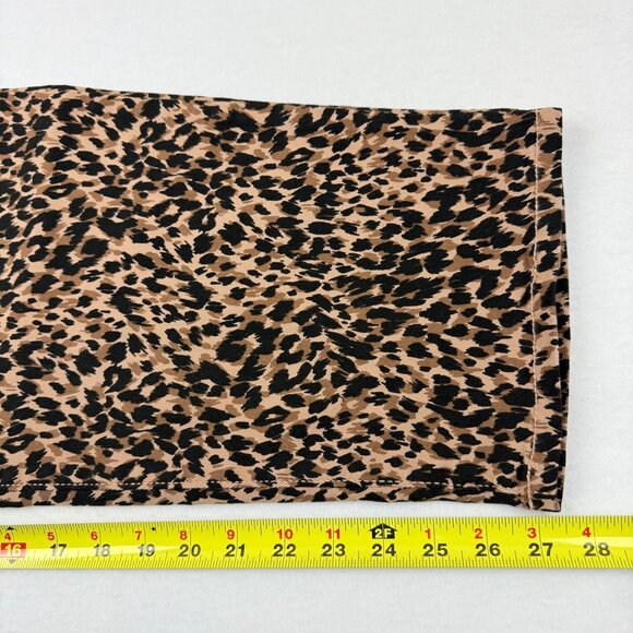 Terra & Sky Womens Core Straight Stretch Brown Leopard Denim Jeans Plus 24WP NWT - Picture 9 of 10